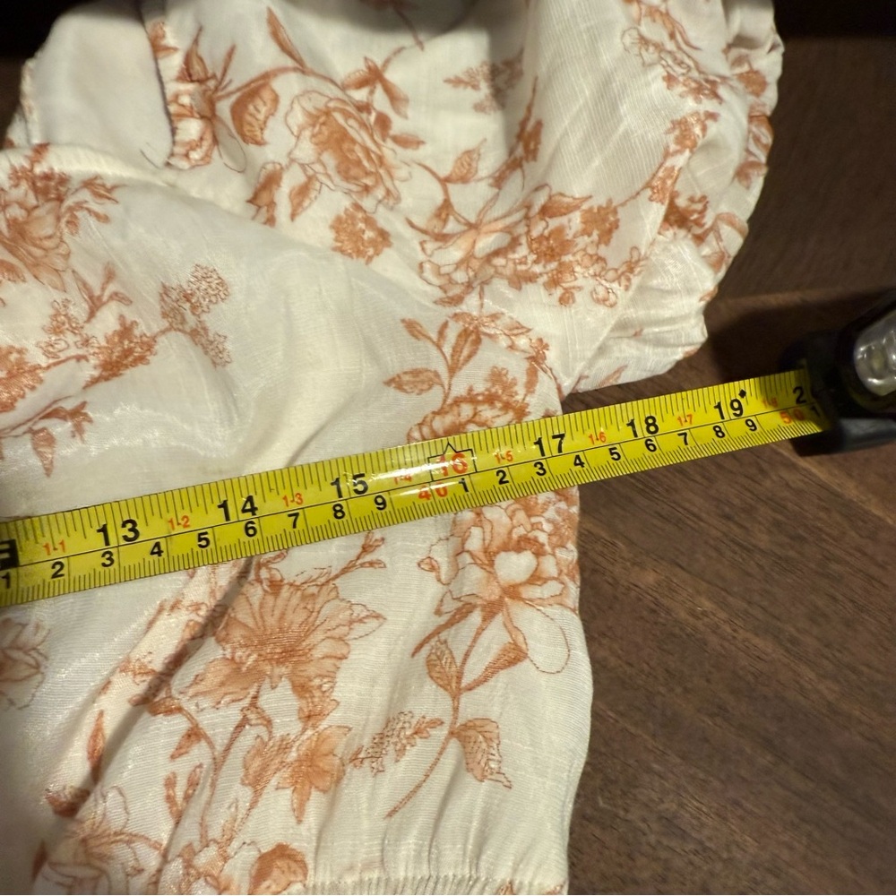 Blu Pepper,  Cottagecore Floral Puff Sleeve Tiered Dress, EUC, Size M - Picture 10 of 12